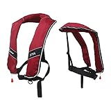Premium Quality Automatic/Manual Inflatable Life Jacket Life Vest Inflate Survival Aid PFD 275N Buoyancy XXXL Size for Adult New - Red Color