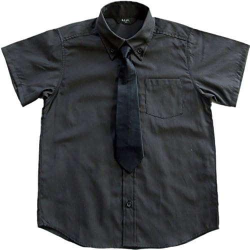 オンスクール Onschool 4501 Bsw シャツ Salenew大人気 半袖 黒 墨黒 フォーマル 黒ネクタイ付 160 170 130 150 1 ボタンダウン 中国製 110 標準体 140