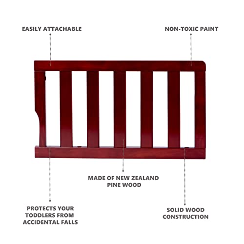 Dream On Me Universal Convertible Crib Toddler Guard Rail, Cherry, 20L