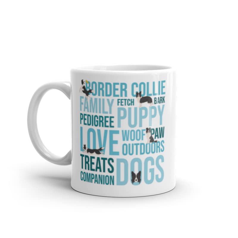 DV DESIGN 1 x Border Collie Mug - Dog Pet Animal Puppy Kids Men Women Words Breed Drinks Thoughts Coffee Tea Ceramic Gift #78718