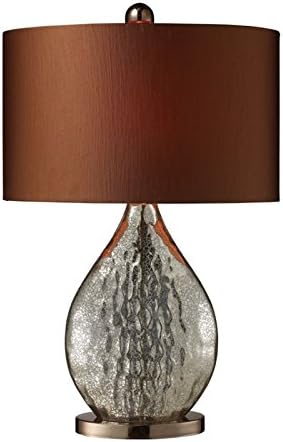 Antique Mercury Glass LED Table Lamp with Coffee Plating