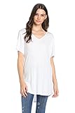 Frumos Womens Round Hem Short Sleeve Tunic Top Made In USA