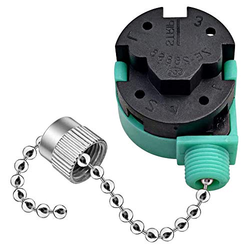 Ceiling Fan Switch 3 Speed 4 Wire Zing Ear ZE268S6, Fan Pull Chain