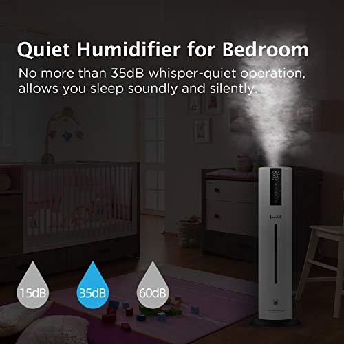 Lacidoll,8L Humidifier for large room, Quiet Ultrasonic Humidifiers for