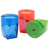 Artlicious 3 Colorful Compact Metal Pencil Sharpener Value Pack - Colored Pencils, Watercolor Pencils, School Pencils