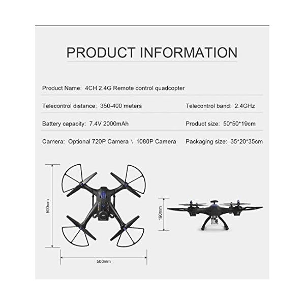 WSJ X183S 5G 6Achs Drone Quadrocopter, Oldeagle 5G 1080P WiFi FPV Kamera GPS Drohne LED Follow Me Large Quadrocopter… – Bild 3