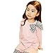 Lisli New Kids Girls Bow Striped Leggings Suit Long Sleeve Shirts Tops Sets Two-piece Suit (6-7Y(140))