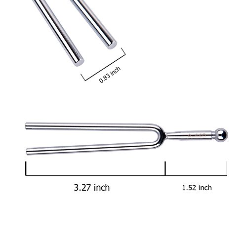 QIYUN Tuning Fork, A440Hz Tuning Fork - Standard A 440 Hz Violin Guitar Tuner Instrument with Soft Shell Case and Cleaning Cloth