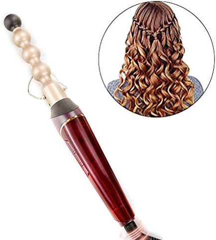 LOGYI Roller Curling Wand, Hair Curling Iron with LCD Display Ceramic Ball Spiral, Heat Up Fast Beach Wave Curling,for Salon Home Use Travel,EUPlug