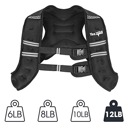 Yes4All Workout Weighted Vest 12lb Exercise Weighted Vest for