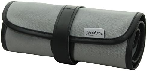 Roll Up Pencil Case – Resistant Canvas Pencil Wrap for 36 Pencils with Velcro Strap