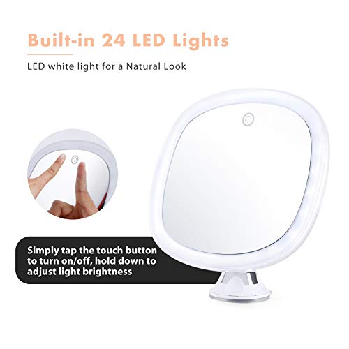 WISREMT Bathroom Led Makeup Mirror, Touch Sensor Light Control 360° Rotatable Cosmetic Mirror (Ship from USA)