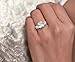 Samie Collection 3.67 ctw 3 Stone Cushion Cut CZ Engagement Ring, Gold Plated – Royal Wedding Inspired Bridal Promise Ring, Size 5-10