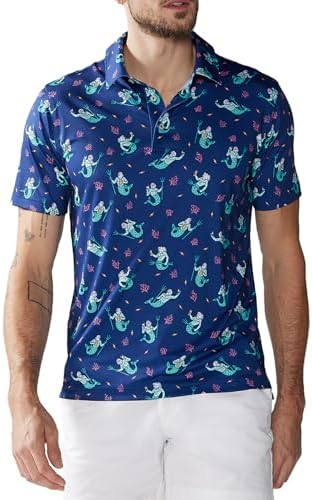 Greyson Mytjical Sea 総柄（龍） ポロシャツ M（L） Greyson Men's Mythical Sea Printed Short Sleeves Golf Polo Shirt
