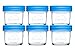 Nellam Baby Food Storage Containers - Leakproof, Airtight, Glass Jars for Freezing & Homemade Babyfood Prep - Reusable, BPA Free, 6 x 4oz Set, that is Microwave & Dishwasher Safe