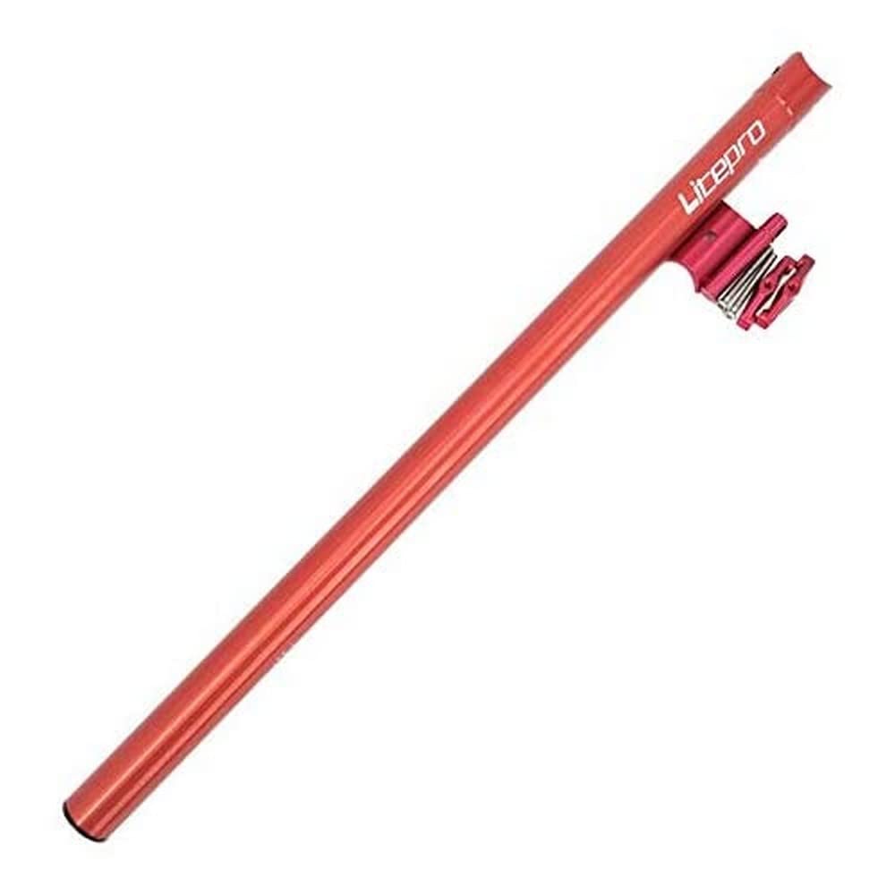 LITEPRO Extended Lightweight Seatpost + Clip for BROMPTON (130g lighter) RED