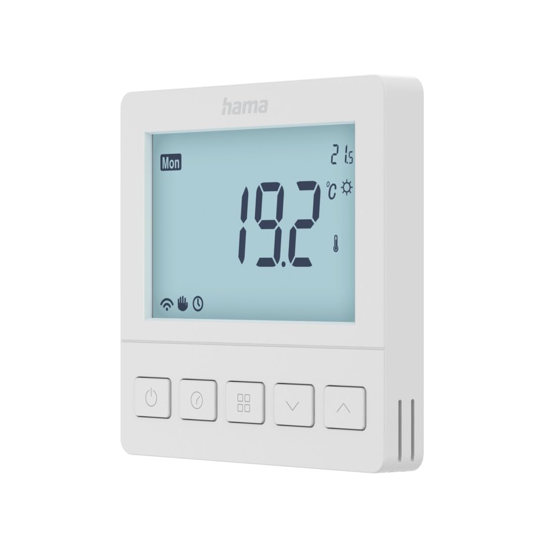Hama Smart Thermostat Underfloor Heating (In-Wall Programmable Room Thermostat, LCD Display, control via IOS, Android, Alexa, Google Assistant, Siri) White
