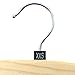 Meta-U Black Garment Hanger White Print Coat Sizer XXS Size Marker Letter Tags (XXS 100Pcs)