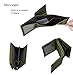 JEMINAL New Mens Black Canvas Trifold Wallets for Boys Purse with id window