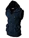 H2H Men Slim Fit Zip-up Hoodie Tank Tops Casual Lightweight Gym Bodybuilding Sleeveless Hooded Vest NAVY US S/Asia M (CMOHOSL01)