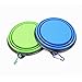 Glendan Large Size Collapsible Dog Bowl, Silicone Pet Travel Bowl for Dog Cat Food & Water, Foldable Expandable Cup Dish for Pet Cat Food Water Feeding Portable Travel Bowl Free Carabiner(L)