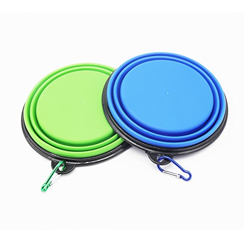 image for Glendan Large Size Collapsible Dog Bowl, Silicone Pet Travel Bowl for 