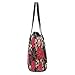 InterestPrint Skull and Flowers Women's Leather Tote Shoulder Bags Handbags