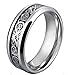 TanyoyoTungsten Rings for Men 6mm Wedding Engagement Band Brushed Black Size 7-14 (8)