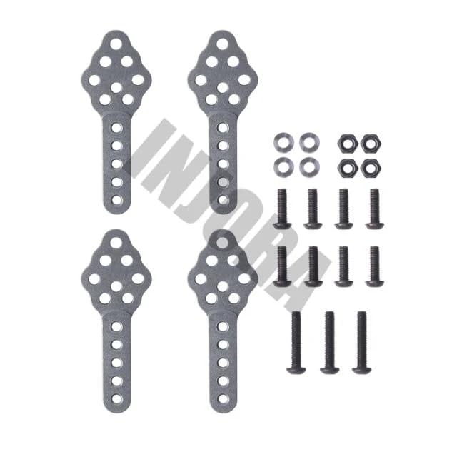 INJORA RC Shock Absorbers Holder 4pcs RC Shock Mount for 1:10 RC Crawler Car Axial SCX10 90046 D90 D110 (Grey)