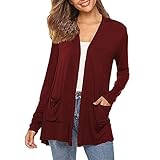 Vintage Sweaters Red Cardigan for Women Plus Size
