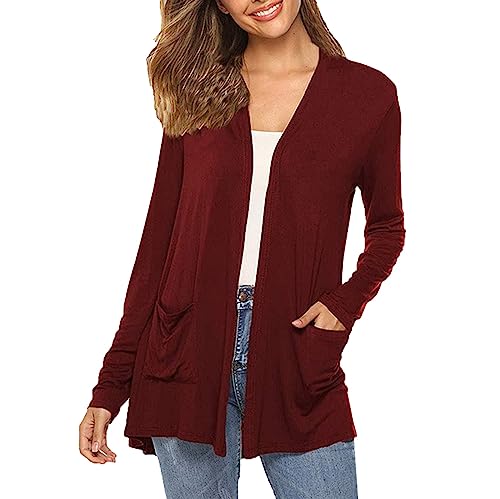 Vintage Sweaters Red Cardigan for Women Plus Size