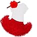 TiaoBug Baby Girls My First Christmas Romper with Tutu Skirt Headband Outfits
