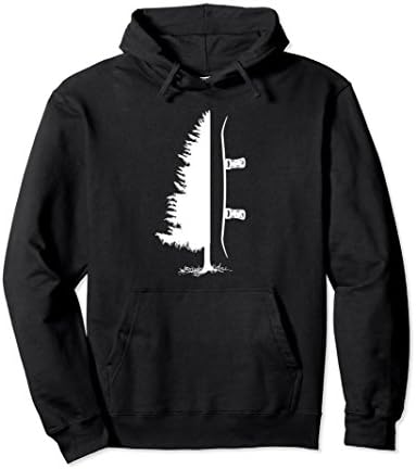 Unisex Snowboard Hoodie : Pine tree Hoodie Small Black
