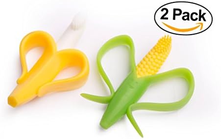 Sterify Banana Toothbrush &amp; Corn Toothbrush Set with Handles for Baby (2-Pack)