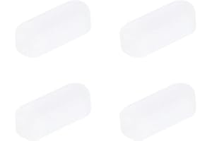 MECCANIXITY Magnetic Stirrer Mixer Stir Bar Rod 7mm(0.28") x3mm Cylinder Shape PTFE Coating Magnet White for Laboratory 4Pcs