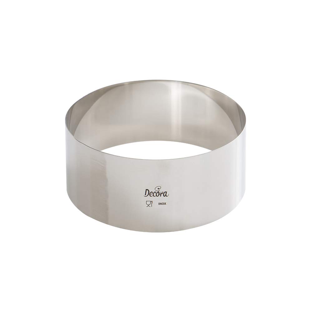 DECORA Stainless Steel Round Shape, Silver, 14 x 14 x 6 cm