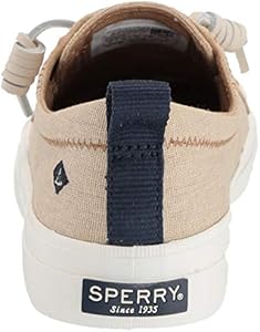 women's crest vibe washed linen sneaker