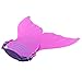 AUXFUN Adjustable Mermaid Swim Fin Diving Monofin Swimming Foot Flipper Mono Fin Swim Training for Kid Children (Pink Purple)