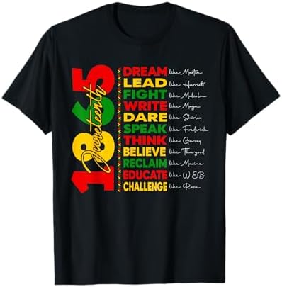 【にに】 Amazon.com: Juneteenth Shirt Dream Like Leaders Black History