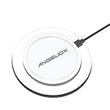 Fast Wireless Charger, 10W Qi Wireless Charging Pad with Anti-Slip Rubber Base for iPhone XS Max/XR/XS/8/8 Plus, Fast Charge for Samsung Galaxy Note 8/S9/S9+/S8/S8+/S7 Edge/S7/S6 Edge Plus-White