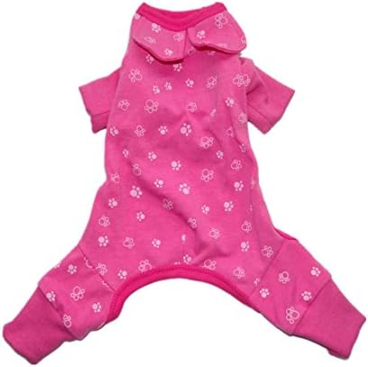 Pink Dog Clothes For Dog Jumpsuit Puppy Pet Dog Shirt Cat Cozy Pajama (S, Pink)