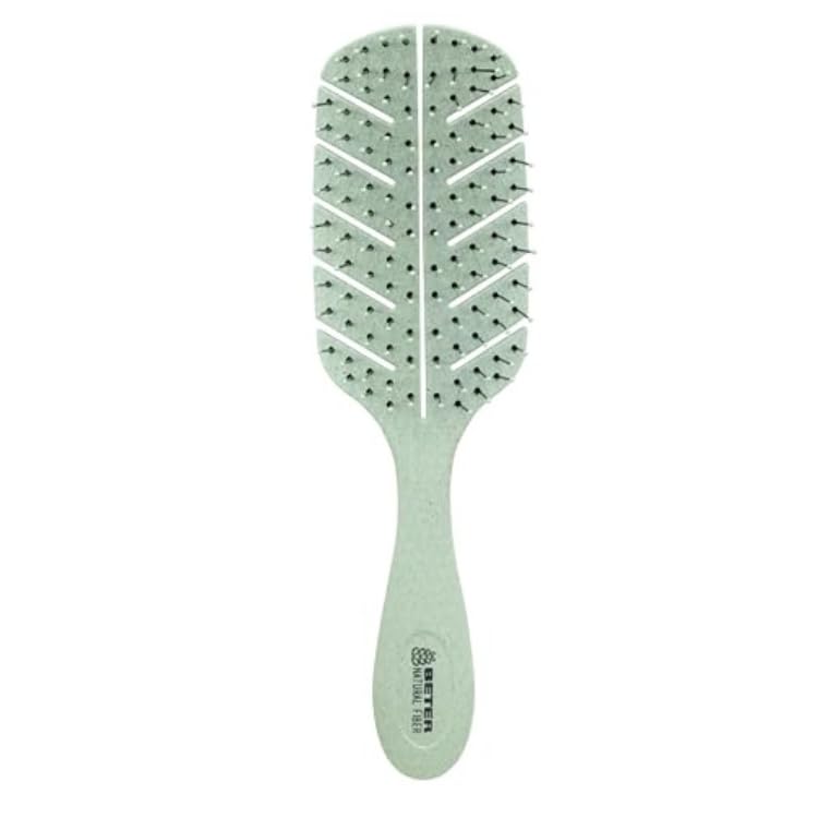 Beter - Detangling brush Natural Fiber - Anti-Tangle Skeleton Hairbrush made from wheat fibers, Anti-Tangle and Anti-Breakage Detangling Eco Brush, Gentle and Tangle-Free Styling, For All Hair Types