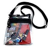 Clear Crossbody Messenger Bag with Adjustable Strap, NFL Stadium Clear Purse