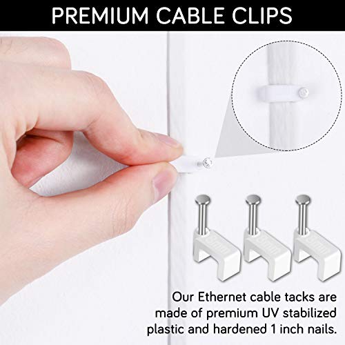 Cable Clips CableGeeker 100 Pieces Cable Clips with Nails