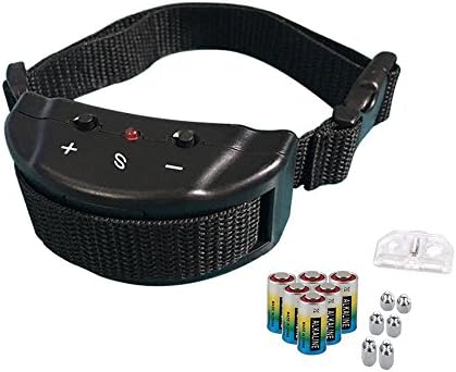 Bark Collar - Adjustable Sensitivity Electric Training Dog Collars Puppy Anti Barking Control Devices For 15-120 Pounds Dogs - Bundled With 6 Alkaline Batteries(Black,Pack of 1)