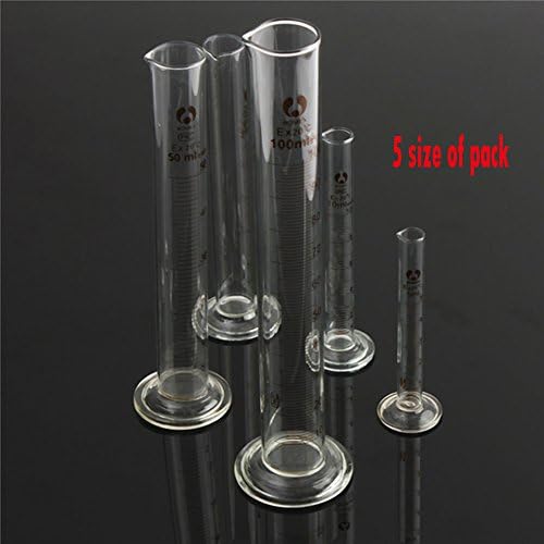 5/10/25/50/100mL Glass Graduated Measuring Cylinder Tube Round Base And Spout ( 5 size )