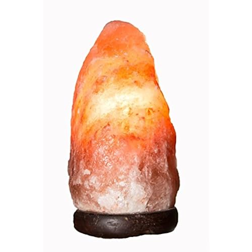 WhiteSwade Hand Crafted 8-Inch Himalayan Rock Crystal Salt Lamp with Dimmer Switch, Neem Wood Base, 15W Bulb and 6-Feet Cord Home & Kitchen, Home Décor, Candles & Holders, Salt Lamps