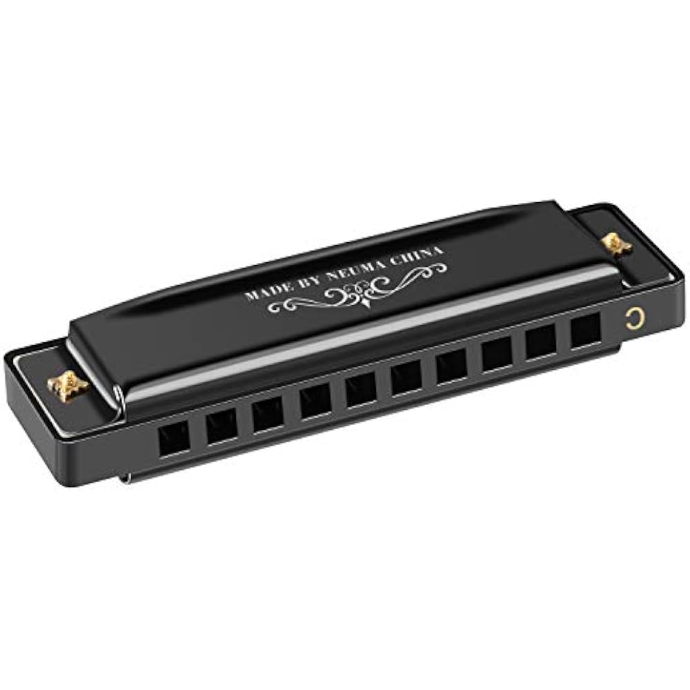 NEUMA Harmonica 10 Holes 20 Tunes Mouth Organ Blues Deluxe Harmonica