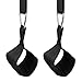 GYMTOP 1Pair Ab Straps Gym Hanging Fitness Sling Abdominal Straps with Quick Locks for Pull Up Fitness (Black) (Black)