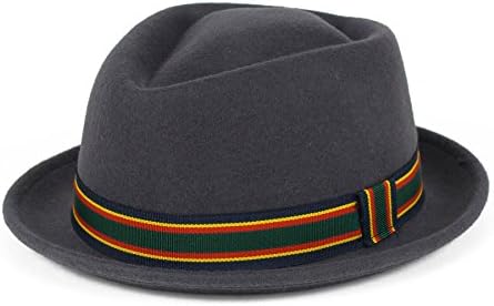 Stylish Wool Pork Pie Hat Waterproof & Crushable, Handmade in Italy
